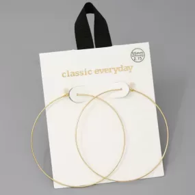 55 MM Basic Hoop Earrings