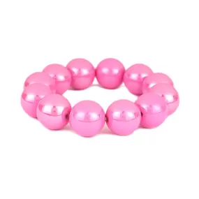 Barbie Theme Pearl Finish Bead Stretch Bracelet