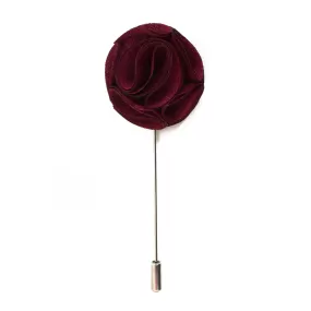 Blossom Lapel Pin - Burgundy