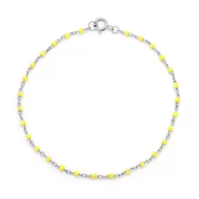 Candy Chain Anklet | Lemon & Silver