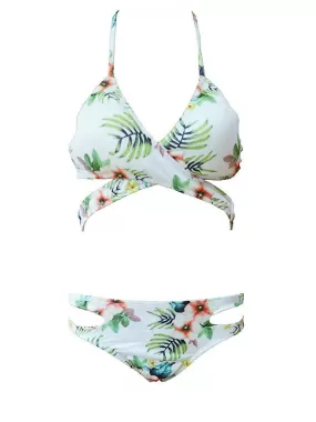 Cross Me Floral Bikini Sets