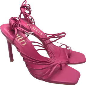 Faith Pink Echo Strappy Ankle Wrap Heeled Sandal UK 5 EU 38 👠