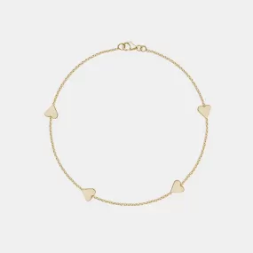 Heart By the Yard Anklet