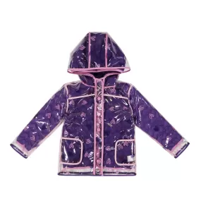 Infant Girls Purple Hearted Peek-Through Jacket