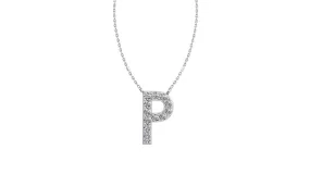 Initial P Diamond Pendant 14K Gold DIP016