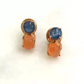 Kyanite and Carnelian Separate Earrings