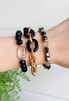 Maddie Bracelet Set in Black