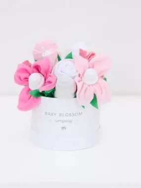 Petite New Mom Baby Girl Gift Box Bouquet -Floral