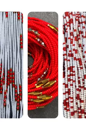 Red Lux Waist Bead Set