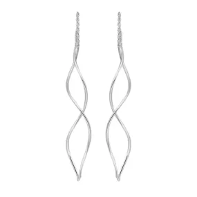 Spiral Threader Chain Earrings