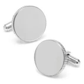 Stainless Steel Coin Edge Engravable Cufflinks of Trendolla