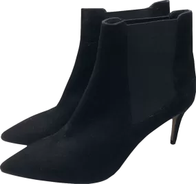 The White Company Black Heeled Suede Boots UK 8 EU 41 👠