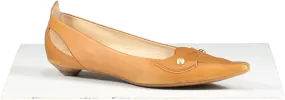 Tod's Brown Pointed Tow Heeled Ballerina Shoes UK 7.5 EU 40.5 👠