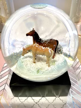 Two Horses Snow Globe