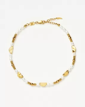 Zenyu Pearl Beaded Charm Anklet